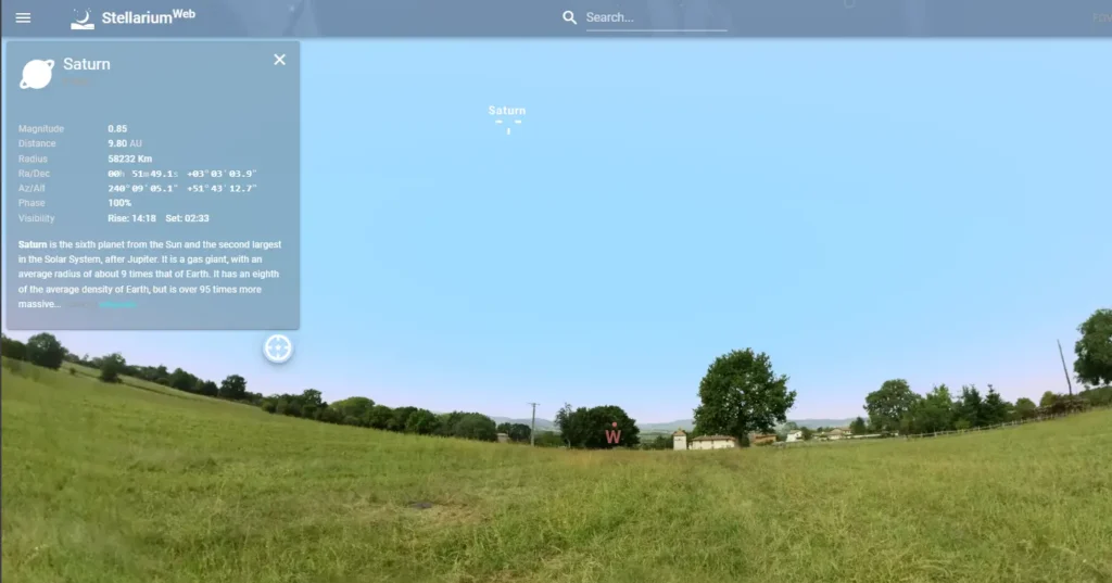 Stellarium web