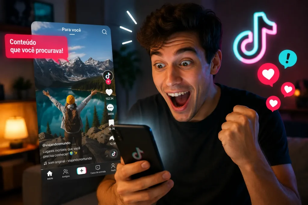 Achou conteúdo de interesse no TikTok